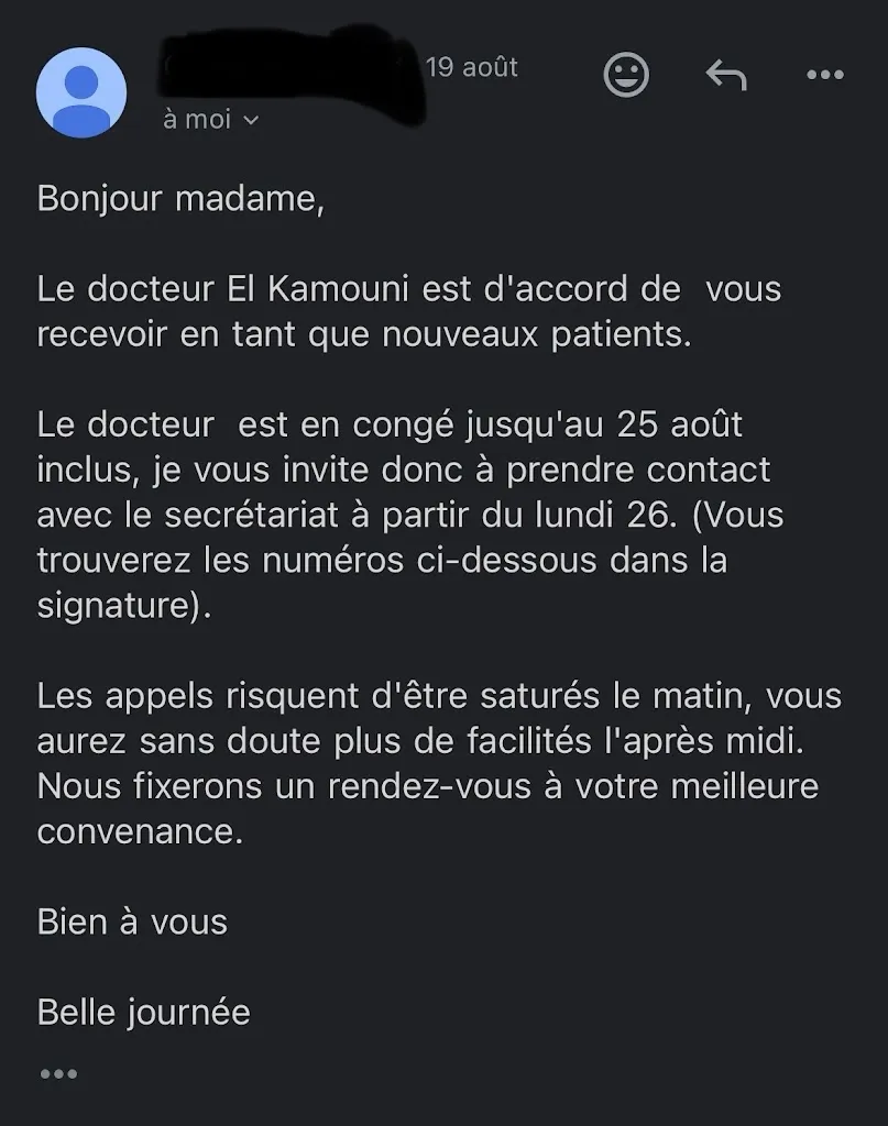 Dr El Kamouni Fatima - Averroès centre médical et paramédical in Fleurus