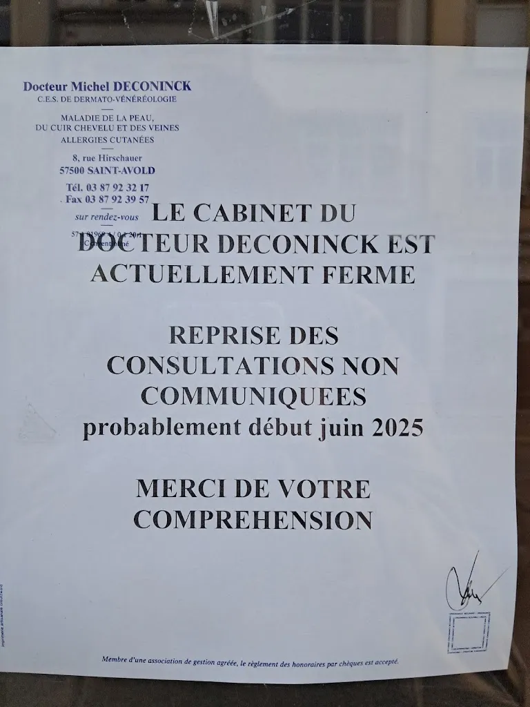 Deconinck Michel medico a Béning-lès-Saint-Avold