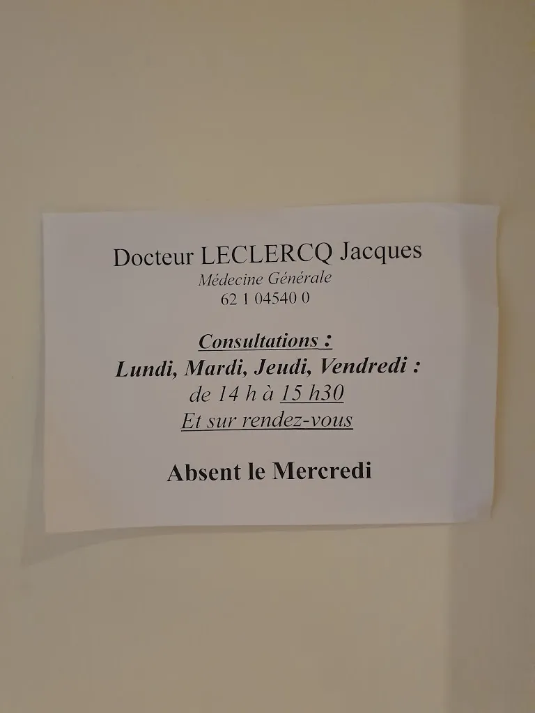 Docteur Leclercq doctor en Coulogne