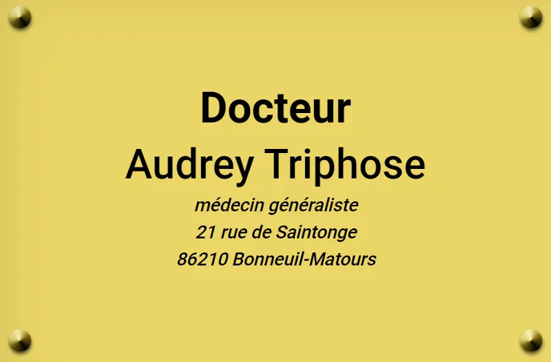 Dr Audrey TRIPHOSE doctor en Bonneuil-Matours