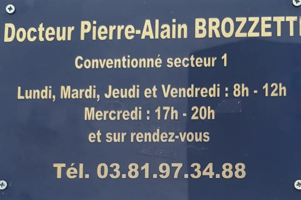 Pierre-Alain Brozzetti médecin à Bethoncourt