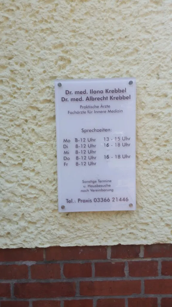 Dres. med. Ilona / Albrecht Krebbel doctor in Beeskow