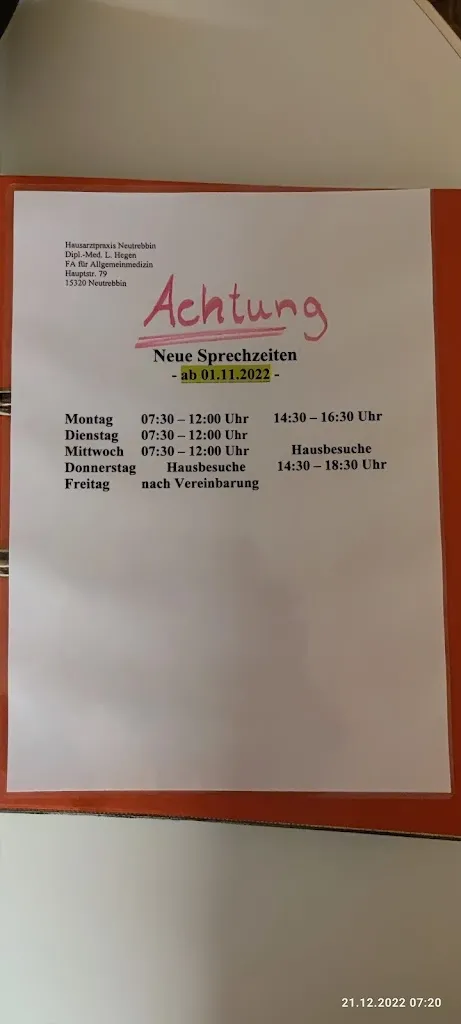 Herr Dipl.-Med. Lars Hegen medico a Bliesdorf