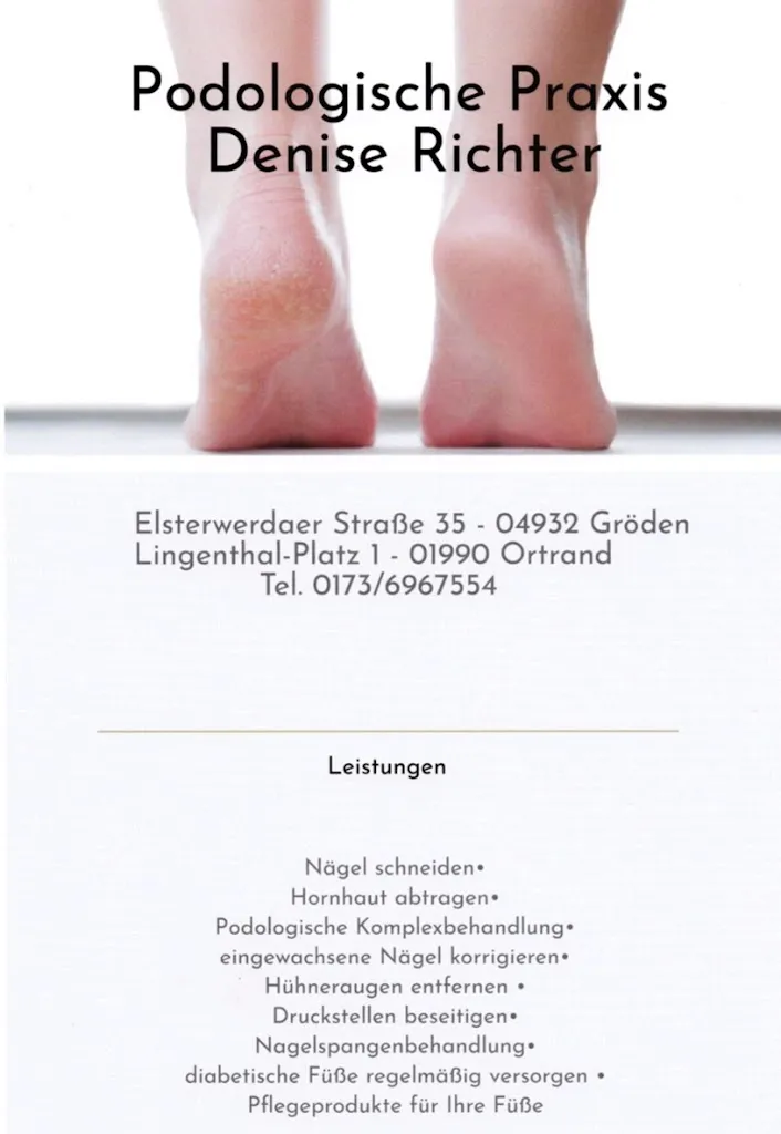 Medizinische Fußpflege| Podologische Praxis| Denise Richter_Ortrand_slider_immagine_2