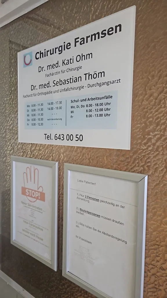 Chirurgische Gemeinschaftspraxis Dr. Ohm & Dr. Thöm Arzt in Farmsen-Berne