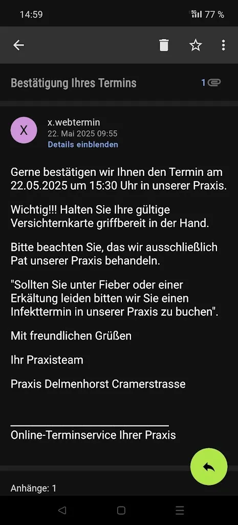 Hussein Mahmoud_Praxis Delmenhorst Cramerstraße_Delmenhorst_reseña