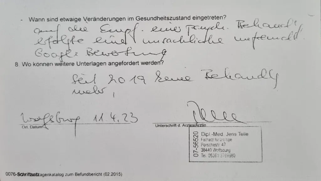 Dori Fisch_Urologische Praxisgemeinschaft Wolfsburg_Westhagen_bewertung