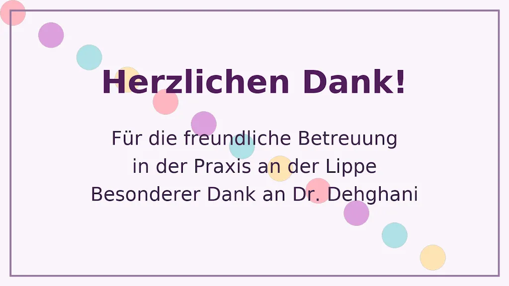 Елена Карастойка_Praxis an der Lippe: Dres. M. Dehghani, A. Dersidan, D. Dobreva_Bad Lippspringe_reseña