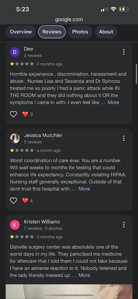 Chris Forrest_Geisinger Medical Center_Danville, Pennsylvania_review